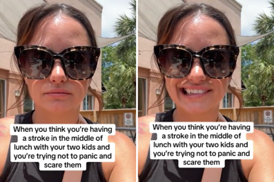 Mom Films 'Scary' Moment She Fears She's Having Stroke When Out With Kids