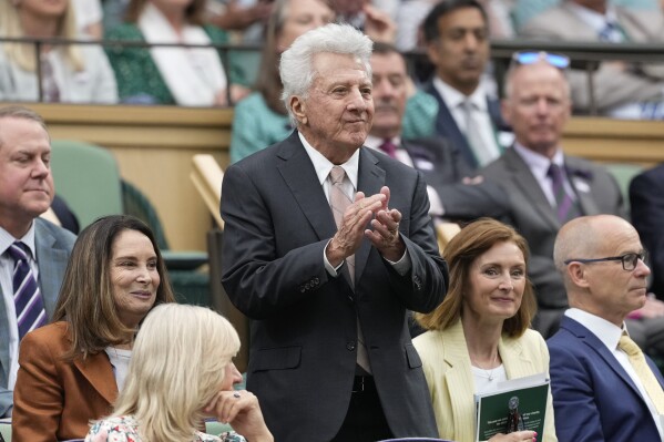 Actor Dustin Hoffman and Super Bowl winner Patrick Mahomes among celebrities at Wimbledon