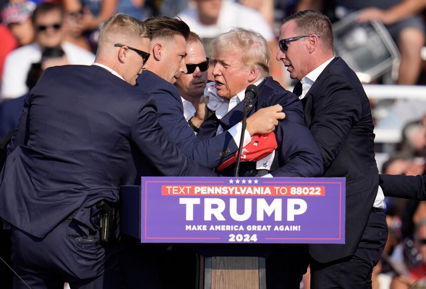 Trump Is Fine, Campaign Says, After Being Whisked Off Stage Following Shooting at Rally