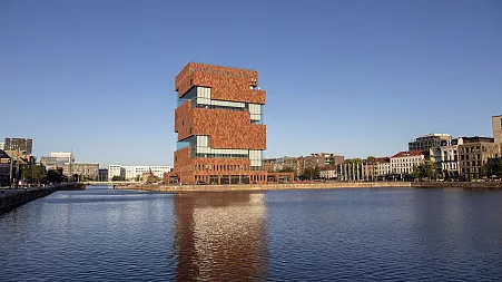 This summer, a dock at Antwerp’s MAS Museum is becoming a pop-up swimming pool