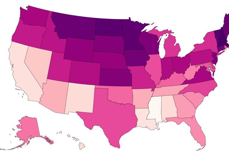 Map Shows Which States Have the Highest IQs