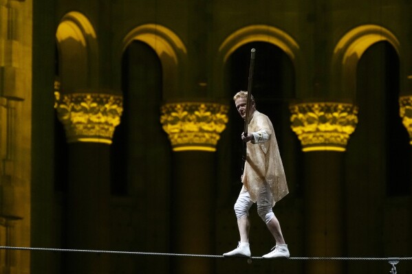 Philippe Petit recreates high-wire walk between World Trade Center’s twin towers on 50th anniversary