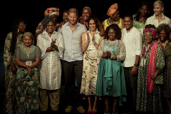 Prince Harry and Meghan meet with Afro-Colombian leaders to wrap up their first visit to Colombia