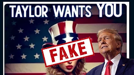 Donald Trump falsely claims Taylor Swift’s endorsement with AI-generated posts