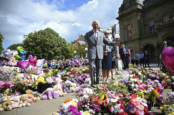 King Charles III meets with survivors of stabbing rampage that fueled unrest across Britain