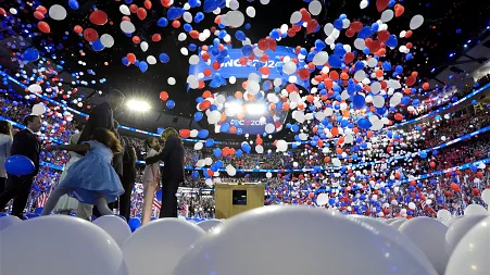 Kamala Harris with Beyoncé at the DNC? Yes, but only through the loudspeakers