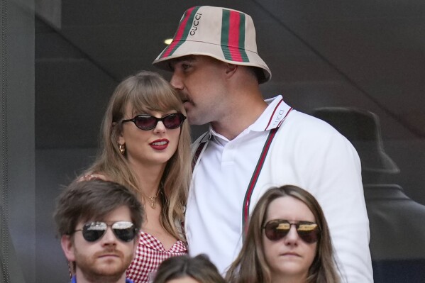 Taylor Swift and Travis Kelce attend the US Open men’s final