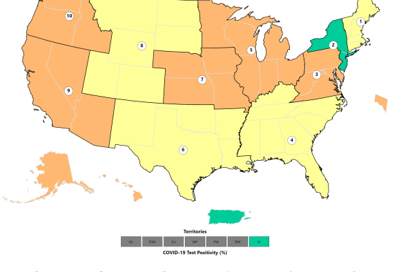 COVID Map Update: Major Shift in U.S. States With Highest Rates