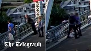 Moment Jon Bon Jovi talks woman down from bridge